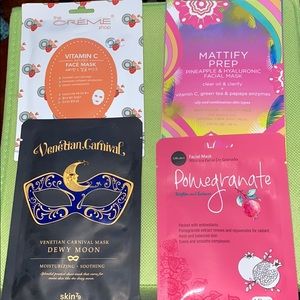 4 pack Miscellaneous Brand Sheet Masks